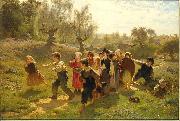 august malmstrom The Game France oil painting artist